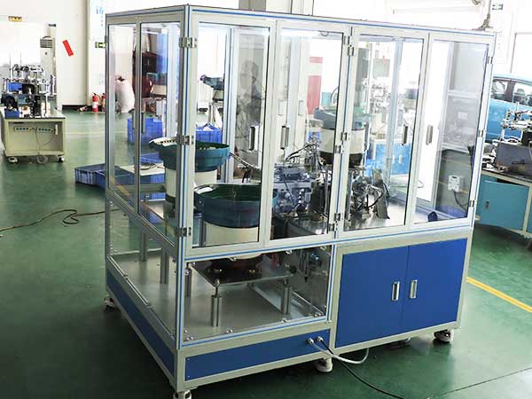 Clothes rack pulley assembly machine