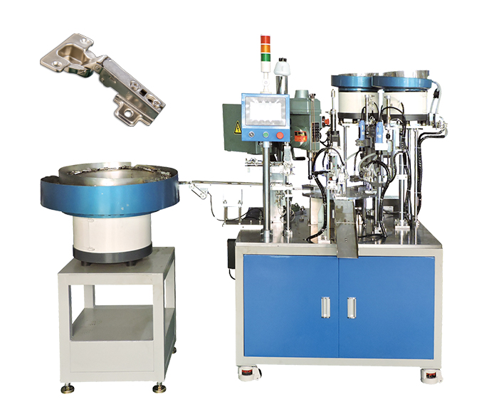 Automatic tapping screw machine for hinge base