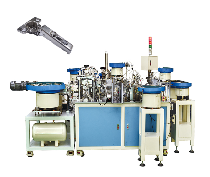 Two section force hinge automatic assembly machine